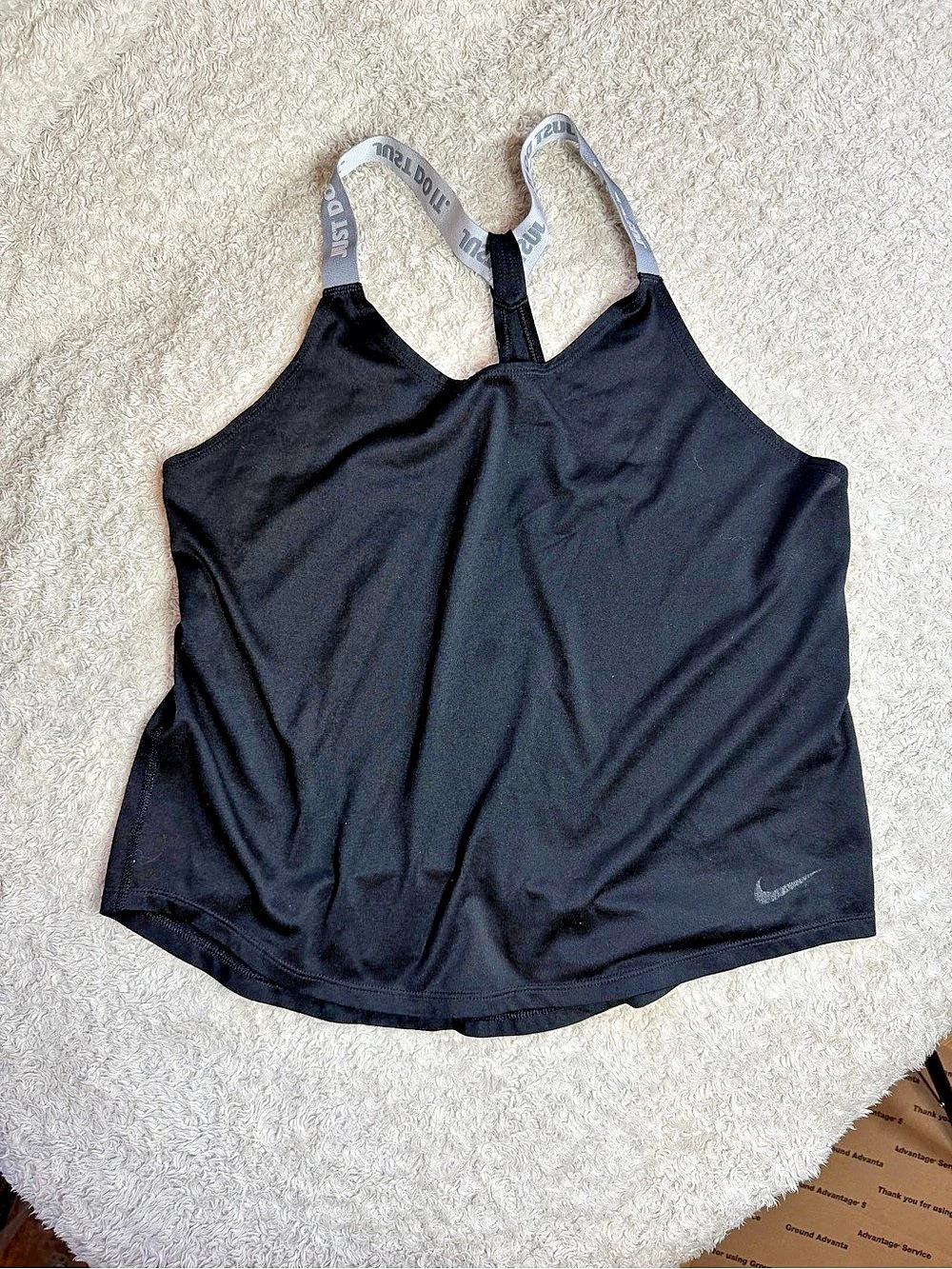 Nike Dri-FIT Just Do It Tank Top in Black Size Medium